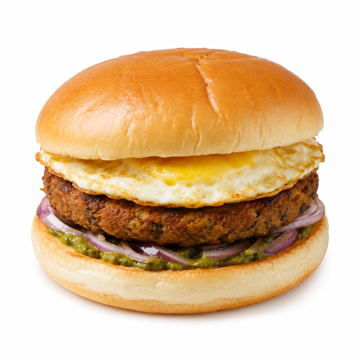 Bun Kabab with Egg